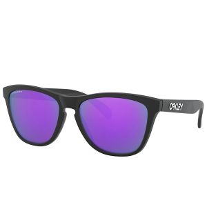 Prezzi Oakley frogskins matte black sunglasses prizm violet