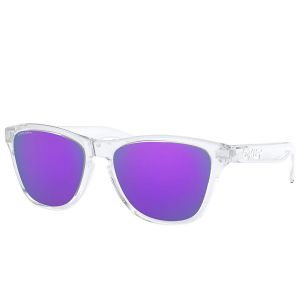 Prezzi Oakley frogskins xs polished clear sunglasses prizm violet