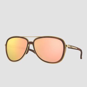 Prezzi Oakley split time brown tortoise/gold sunglasses prizm rose gold polarized