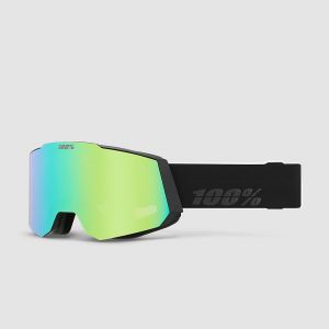 Prezzi 100percent snowcraft hiper black/green goggle mirror green lens