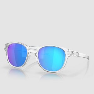 Prezzi Oakley latch matte clear sunglasses prizm sapphire polarized