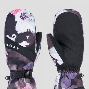 Prezzi Roxy jetty mittens true black blurry flower