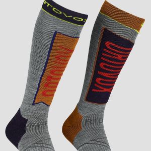 Prezzi Ortovox free ride long tech socks clay orange1