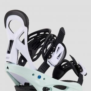 Prezzi Burton smalls re:flex 2025 snowboard bindings neo / mint / white