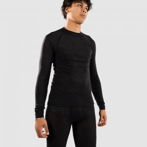 Prezzi Thermowave merino warm base layer top dark grey melange