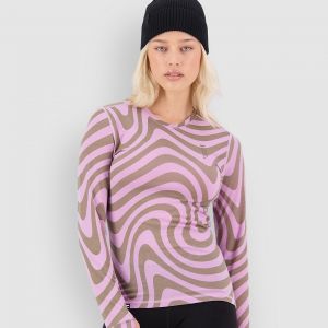 Prezzi Mons royale merino cascade flex base layer top blazing trails