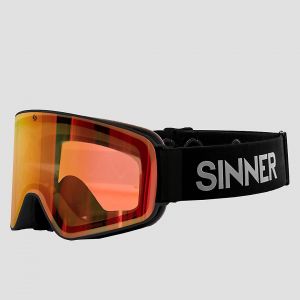 Prezzi Sinner snowghost matte black goggle red photochromic