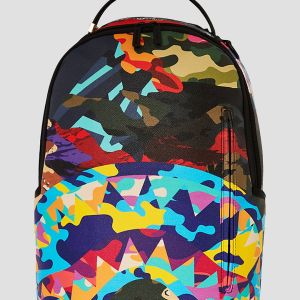 Prezzi Sprayground sliced and diced camo backpack red / blue / grey / purple