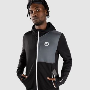 Prezzi Ortovox hooded fleece jacket black raven90202