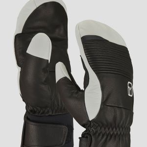 Prezzi Ortovox full leather mittens black raven