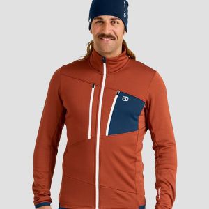 Prezzi Ortovox grid fleece jacket clay orange