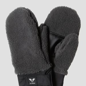 Prezzi Fat moose pile mittens dark grey