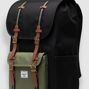 Prezzi Herschel little america backpack blk / four lf clov / sale brn