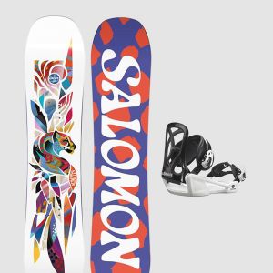 Prezzi Salomon grace+goodtime xs black snowboard set uni