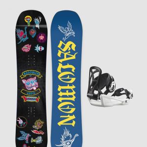 Prezzi Salomon grail+goodtime xs black snowboard set uni