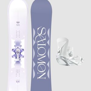 Prezzi Salomon lotus+spell s white snowboard set uni