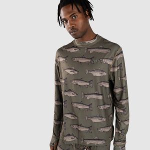 Prezzi Airblaster base layer top olive fish