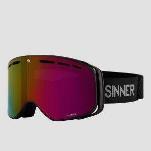 Prezzi Sinner olympia matte black goggle full red mirror