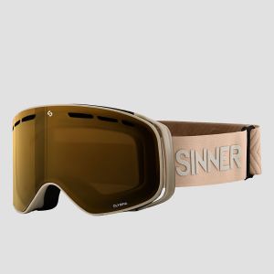 Prezzi Sinner olympia matte light grey goggle full gold mirror