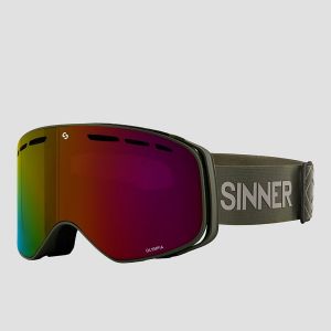 Prezzi Sinner olympia matte moss green goggle full red mirror