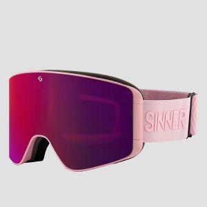 Prezzi Sinner aura matte light pink goggle full pink mirror and pink