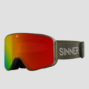 Prezzi Sinner aura matte moss green goggle full red mirror and pink