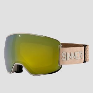 Prezzi Sinner snowflake matte light grey goggle full gold mirror and pink