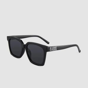 Prezzi A lost cause framed black sunglasses smoke