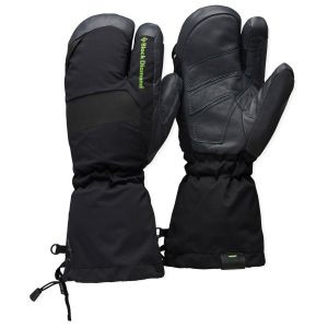 Prezzi Black diamond alpine 3-finger mitts guanti (l, nero)