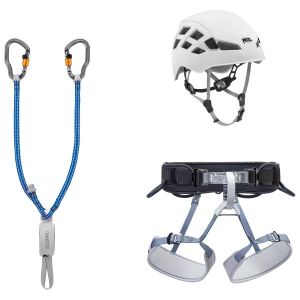 Prezzi Petzl kit via ferrata vertigo set via ferrata (harness: 65-96 cm - helmet: 53-61 cm, multi)