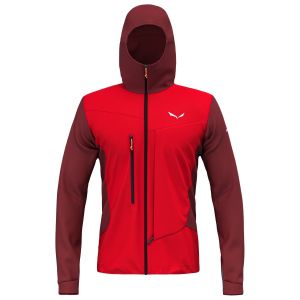 Prezzi Salewa sella durastretch hybrid jacket giacca softshell uomo (46 - s, rosso)