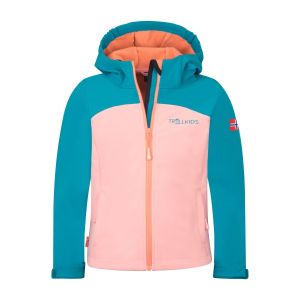 Prezzi Trollkids girl\'s kristiansand jacket xt giacca softshell bambini (110, fuchsia/turchese)