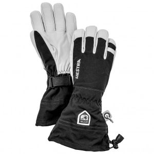 Prezzi Hestra army leather heli ski 5 finger guanti (5, nero/grigio)