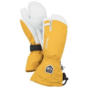 Prezzi Hestra army leather heli ski 3 finger guanti (6, giallo)