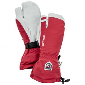 Prezzi Hestra army leather heli ski 3 finger guanti (6, rosso)