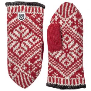 Prezzi Hestra nordic wool mitt guanti (10, rosso)