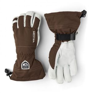 Prezzi Hestra army leather heli ski 5 finger guanti (10, marrone)