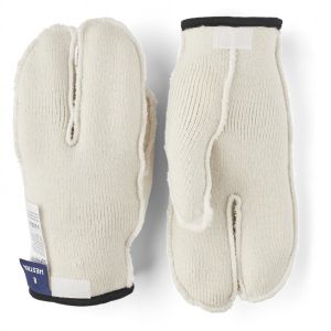 Prezzi Hestra wool terry split mitt liner guanti (10, beige)