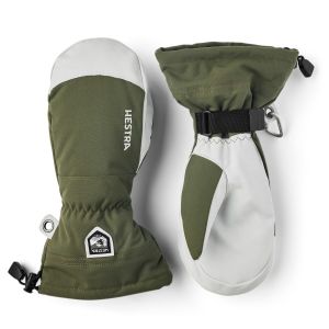 Prezzi Hestra army leather heli ski mitt guanti (10, olivia/grigio)