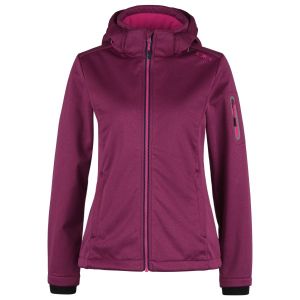 Prezzi Cmp women\'s jacket zip hood melange softshell giacca softshell (38, lilla)