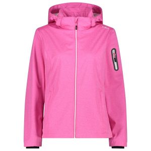 Prezzi Cmp women\'s light melange jacket zip hood giacca softshell donna (36, fuchsia)